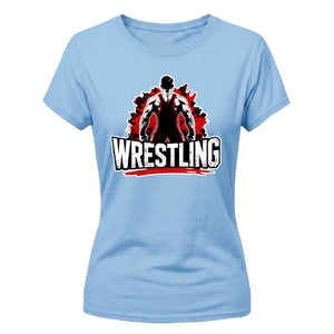 Athletic Graphic Wrestler Tee Wrestling ladies fit t-shirt