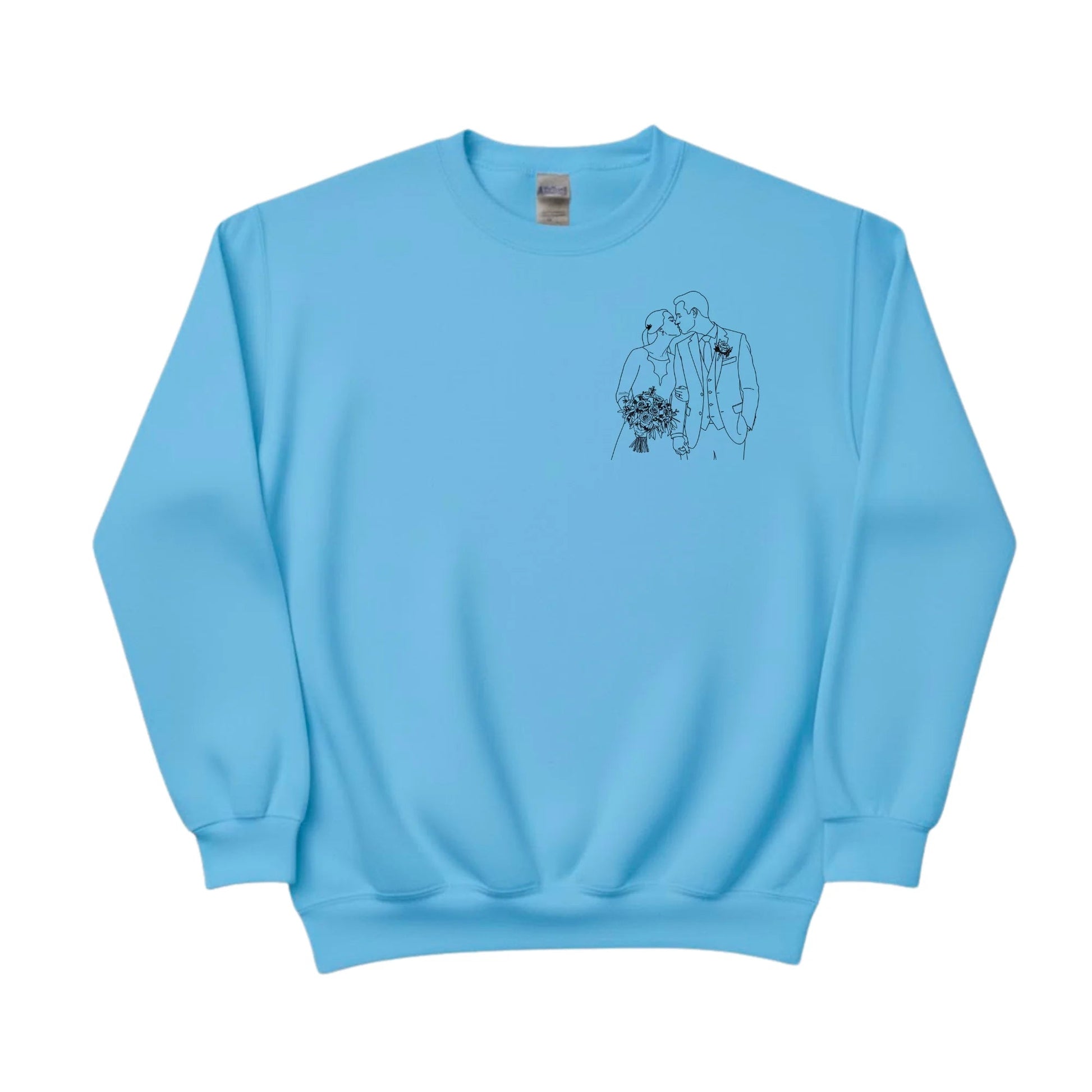 A Promise with Love Personalised Image Sketch Printed Sweatshirt - PW420