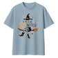Bad witch striped boots graphic Halloween Oversized t-shirt