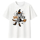 Bad witch striped boots graphic Halloween Oversized t-shirt