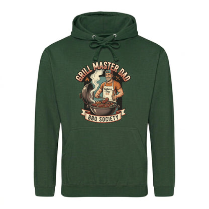 Fathers Day Gift UK - BBQ Grill Dad Society Classic Badge Father's Day Hoodie - Best Dad Ever Fathers Day 2026