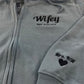 Bride Zip Up Hoodie, Custom Embroidered Wifey Hooded Sweater, Couple Matching Initials Anniversary Jumpers, Bridal Shower Hen Do Party Gifts