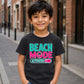 Beach Mode Activated Palm Slogan Summer Kids T-Shirt