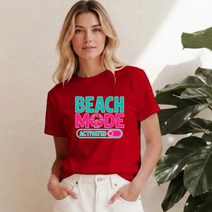 Beach Mode Activated Tropical Holiday Ladies T-Shirt