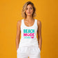 Beach Mode Activated Tropical Palm Tree Ladies Tank Top