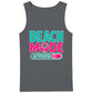 Beach Mode Activated Tropical Palm Tree Slogan Men Tank Top