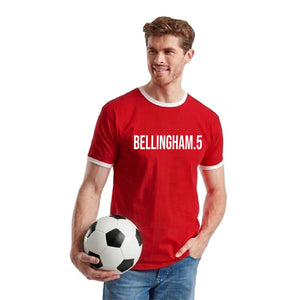 Bellingham.5 Bold Drop Statement Football Ringer T-Shirt