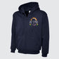 Custom Medical Monogram Embroidered Zip Up Hoodie, Custom Name Rainbow Logo National Healthcare Staff Unisex Hoodie, Gift for Doctors Nurses