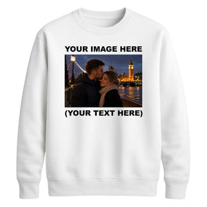Bespoke Couple Photo Text Jumper unisex sweatshirt
