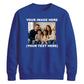 Bespoke Couple Photo Text Jumper unisex sweatshirt