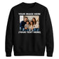 Bespoke Couple Photo Text Jumper unisex sweatshirt