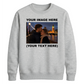 Bespoke Couple Photo Text Jumper unisex sweatshirt