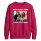 Bespoke Couple Photo Text Jumper unisex sweatshirt