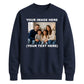 Bespoke Couple Photo Text Jumper unisex sweatshirt