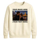 Bespoke Couple Photo Text Jumper unisex sweatshirt