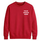 Bespoke custom graphic print comfortable unisex sweatshirt