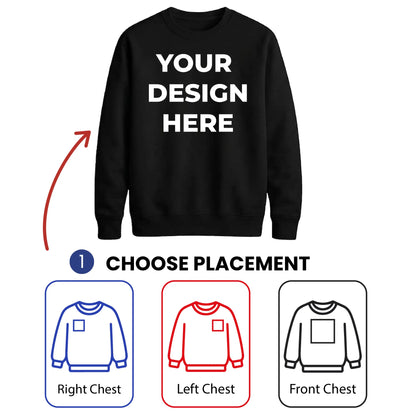 Bespoke custom graphic print comfortable unisex sweatshirt