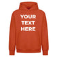 Bespoke custom text print casual streetwear oversized hoodie