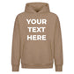 Bespoke custom text print casual streetwear oversized hoodie