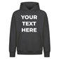 Bespoke custom text print casual streetwear oversized hoodie