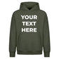 Bespoke custom text print casual streetwear oversized hoodie