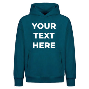 Bespoke custom text print casual streetwear oversized hoodie