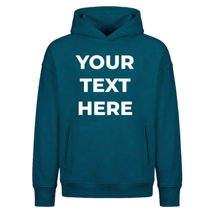 Bespoke custom text print casual streetwear oversized hoodie