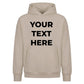 Bespoke custom text print casual streetwear oversized hoodie