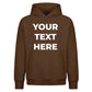 Bespoke custom text print casual streetwear oversized hoodie