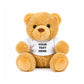Bespoke Text Keepsake Cuddly Soft Personalised Teddy Bear