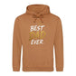 Best Dad Ever Crown Gold Bold Printed Father Day Hoodie