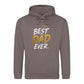 Best Dad Ever Crown Gold Bold Printed Father Day Hoodie
