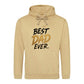 Best Dad Ever Crown Gold Bold Printed Father Day Hoodie