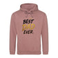 Best Dad Ever Crown Gold Bold Printed Father Day Hoodie