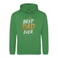 Best Dad Ever Crown Gold Bold Printed Father Day Hoodie