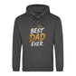 Best Dad Ever Crown Gold Bold Printed Father Day Hoodie