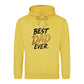 Best Dad Ever Crown Gold Bold Printed Father Day Hoodie