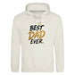 Best Dad Ever Crown Gold Bold Printed Father Day Hoodie