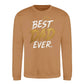 Best Dad Ever Crown Quote Father Day Printed Sweatshirt