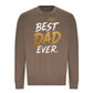 Best Dad Ever Crown Quote Father Day Printed Sweatshirt