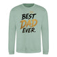 Best Dad Ever Crown Quote Father Day Printed Sweatshirt