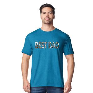 Best Dad Photo Letter Style Cool Tee Father Day T-Shirt