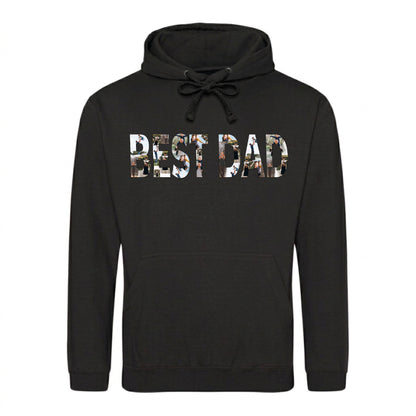 Best Dad Photo Text Pullover Father Day Hoodie