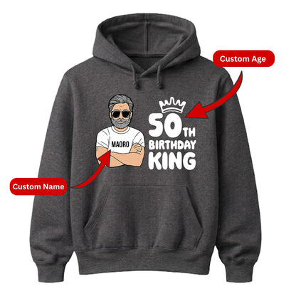 Personalized Birthday Gift Hoodie | Birthday King Design for Him