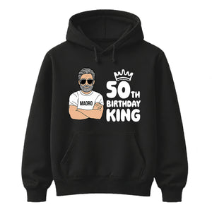 Birthday King Personalised Happy Birthday hoodie