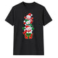 Delightful stacked snowmen graphic Christmas Unisex T-Shirt