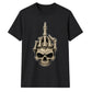 Edgy skeleton hand middle finger Halloween Unisex t-shirt