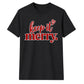 Elegant script heart typography Christmas Unisex T-Shirt