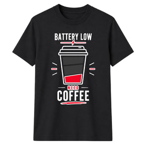 Funny Battery Low Slogan Graphic Unisex T-Shirt