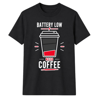 Funny Battery Low Slogan Graphic Unisex T-Shirt